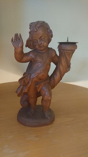 Kerzenhalter engel aus holz - aus,