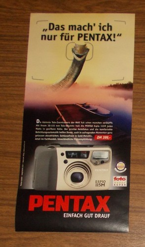 Seltene werbung pentax espio - werbung,