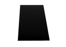 ABS Kunststoffplatte - Schwarz- 100x49cm-Stärke 1-2-3-4mm- Einsetig Schutzfolie