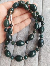 Wunderschöne Natürliche grüne Blutstein Halskette, Selbstvertrauen Stressabbau✨️