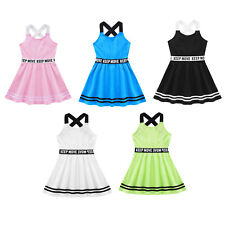 Mädchen Trainingskleid Überkreuzten Träger Tenniskleid Tennis Kleid Kinder Golf
