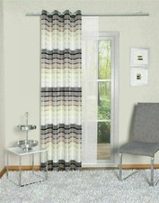 Ösenschal  Querstreifen grau