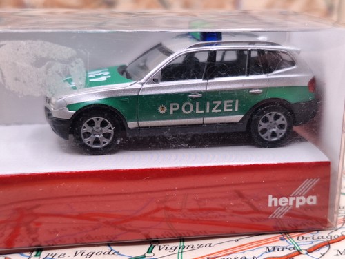 Herpa bmw grün police - x3, tm