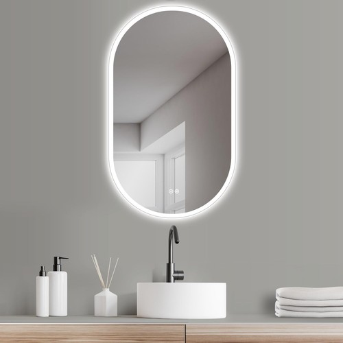 Hoko led badspiegel oval - led,