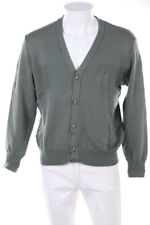 MÄRZ MÜNCHEN Strickjacke Schurwolle Reißverschluss 54 graugrün