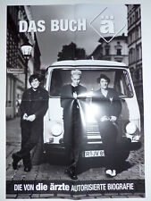 Punk Band Die Ärzte Reklame original Poster Plakat zu Das Buch Ä, Bela B, Farin 