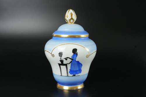 Art deco deckelvase heubach - art,