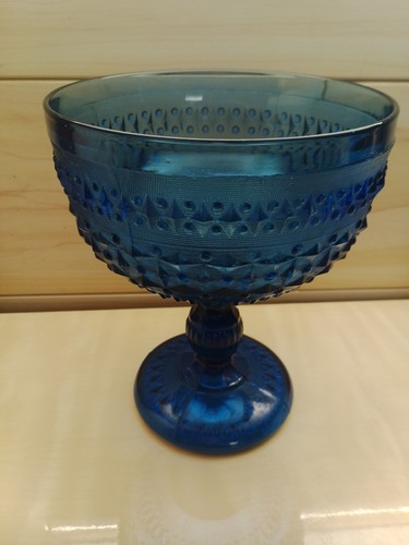 Glasschale mit fuß kobaltblau - glasschale,