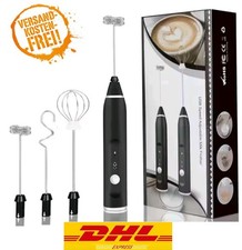 Elektrischer Milchaufschäume Doppeltem Quirl USB Wiederaufladbar Aufschäumer DE