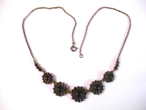Antikes collier mit granat - collier,