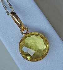Neu Gelbgold Anhänger 750