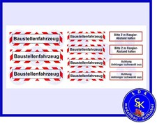 Baustellenfahrzeug - Aufkleber
