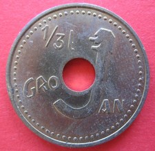 alte WERTMARKE BERLIN Groterjan Biermarke Messing 1/3 Liter Bier Menzel nicht!!!