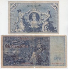 2 x Reichsbanknote 100 Mark