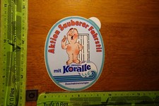 Alter Aufkleber Handwerk Technik Bau Bad Dusche Armaturen KORALLE