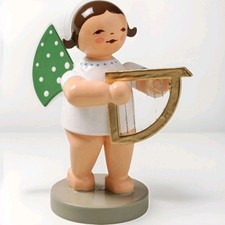Wendt & Kühn Engel mit kleiner Harfe braun 650/14b Orchesterengel -Rarität- NEU