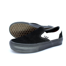 VANS SHOES SKATE SLIP-ON SNEAKER US 4 EUR 35 BLACK BLACK WHITE