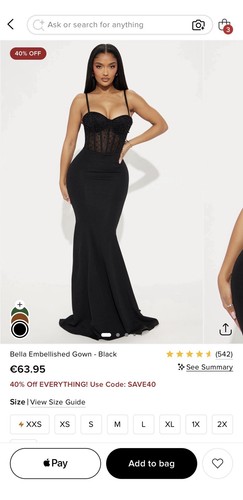 Fashion nova schwarzes langes - nova,