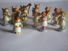 KONVOLUT ORIGINAL ERZGEBIRGE WEHA KUNST  11 MUSIZIERENDE ENGEL VINTAGE