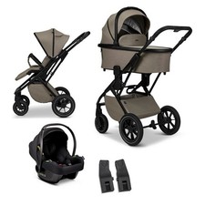Moon Più Kombikinderwagen SET Piu inkl. Cosmo 2.0 Babyschale mud - matt