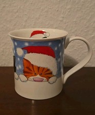 Dunoon Tasse Waggy Kate Mawdsley Weihnachten Christmas Waiting for Santa Mug Cat