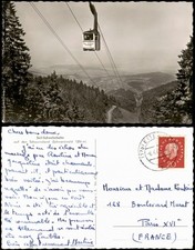 Freiburg Breisgau Seil-Schwebebahn auf den Schauinsland Schwarzwald 1286 m 1961