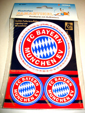 Aufkleberpostkarte 3 LOGO's  FC Bayern München  Fussball 