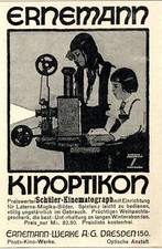 Schüler-Kinematograph Ernemann Dresden Kriegs-Annonce von 1917