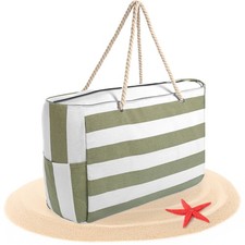 Strandtasche XXL Tasche große Badetasche mit Reißverschluss Schwimmbad