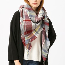 XXL WINTER KARO SCHAL SCARF PLAID STOLA TUCH BLOGGER PONCHO CAPE TARTAN TREND 17