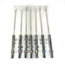 7 AMC Fonduegabeln Edelstahl Bunte Griffe 80er 90er Jahre Design Unbenutzt TOP