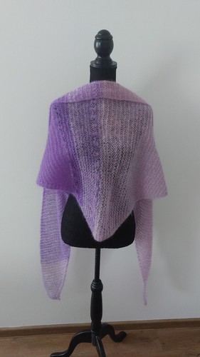 Tuch handgestrickt mohair - handgestrickt,