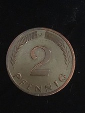 Munze 2 pfennig 1966 j.  Gebraucht.Nicht magnetisch. Für Sammler Selten