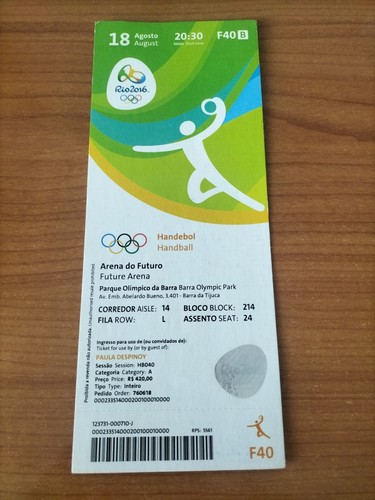 Used ticket olympic 08 - used,