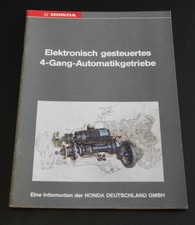 Honda Schulungsunterlagen elektronisch gesteuertes 4-Gang Automatikgetriebe 1987