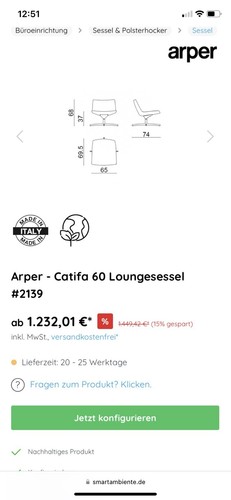 Arper catifa loungesessel - arper,
