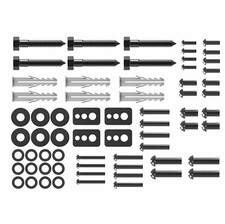 VESA Schrauben Set 64 teilig TV Halterung Monitor Wandhalterung Fernseh Schwarz