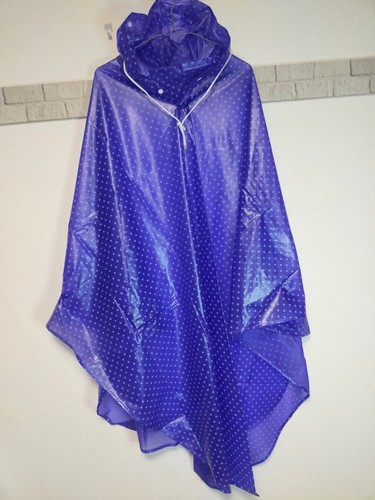 Blau pvc vinyl regencape - blau,