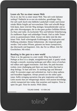 tolino Shine eReader mit 6 Zoll E Ink Display - Wassergeschützt, smartLight