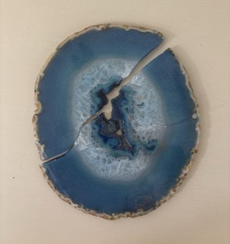 Blaue achat scheibe rund - rund, &