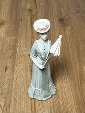 Royal Dux Frau mit Schirm Bohemia 22218 Handarbeit Porzellan Figur Handbemalt