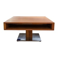 Team 7 Couchtisch Lift Nussbaum Natur Bodenplatte Stahl 