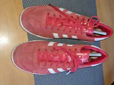  Adidas Hamburg Low Suede Trainers UK 9,5/EU44 Rot/Weiß 
