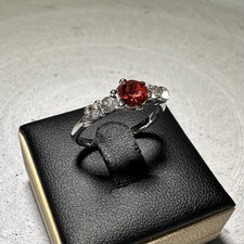 Ring versilbert Zirkonia Stein