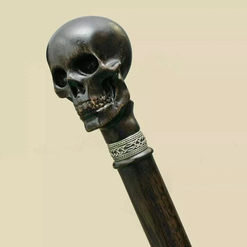 Antiker totenkopf kopf - kopf, griff