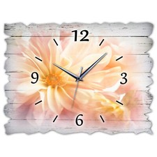 BM Holz Wanduhr leise lautlos Funkwanduhr gross Shabby Vintage 10111-H2-funk