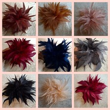 Feder Brosche 2-in-1 Anstecker, Hutaccessoire, Haarclip, Brosche,Anstecknadel