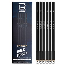 L3VEL3 Haartattoo Stifte schwarz 6st Liner Penciles Barberbedarf Friseurbedarf