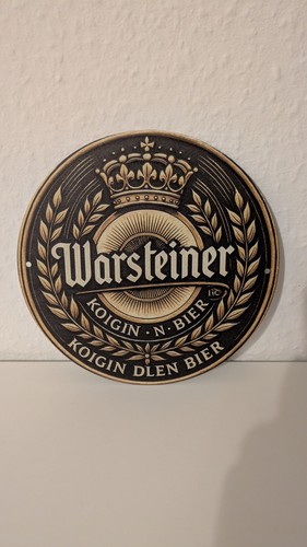 Warsteiner blechschild rund - blechschild,