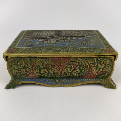 Vintage schmuckdose messing - schmuckdose,